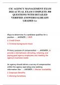 CIC AGENCY MANAGEMENT EXAM  2024 ACTUAL EXAM COMPLETE 300  QUESTIONS WITH DETAILED  VERIFIED ANSWERS//ALREADY  GRADED A+