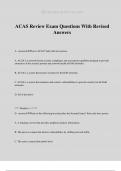 ACAS Review Exam Questions With Revised Answers