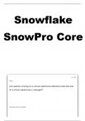 Snowpro Core Certification Exam Questions with 100% Correct Answers