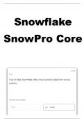 Sample Questions for the SnowPro Core Exam with 100% Accurate Answers