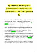 psy 140 exam 1 study guide | Questions and Correct Solutions | Latest Update 2024/2025 | Graded A+