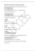 DENTAL ASSISTANT PRACTICE EXAM