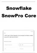 Snowflake SnowPro Core Exam _last updated  with 100% Correct Answers