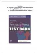 Varcarolis Essentials of Psychiatric Mental Health chapter 1-28 testbank and solutions manual