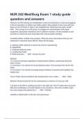 NUR 242 Med/Surg Exam 1 study guide question and answers