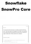 Udemy Snowpro Core Certification: Practice Questions Test 3 with 100% Correct Answers