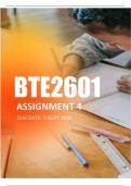 BTE2601 ASSIGNMENT 4 2024