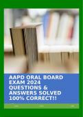 AAPD ORAL BOARD EXAM 2024 QUESTIONS & ANSWERS SOLVED 100% CORRECT!!