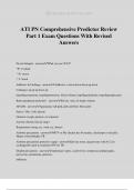 ATI PN Comprehensive Predictor Review Part 1 Exam Questions With Revised Answers