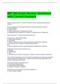 MIP 260 Exam Review Questions with Correct Answers