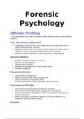 AQA a-level forensic psychology Summarised Revision Notes