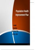 nurs fpx 6011 assessment 2 Evidence Based Population Health Improvement Plan