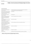  Walden University Advanced Pathophysiology Final Exam      Terms in this set (140)  What is the link between major depression and cortisol secretion?	Individuals with depression show that persistently elevated plasma cortisol levels can result in inflamm