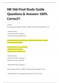 NR 566 Final Study Guide Questions & Answers 100% Correct!!