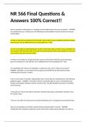 NR 566 Final Questions & Answers 100% Correct!!