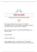 HRM 313 EXAM WITH GUARANTEED ACCURATE ANSWERS