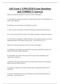 AIS Exam 1 UPDATED Exam Questions  and CORRECT Answers