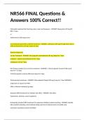 NR566 FINAL Questions & Answers 100% Correct!!