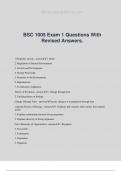 BSC 1005 Exam 1 Questions With Revised Answers.