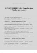 BSC1005 MIDTERM MDC Exam Questions With Revised Answers.