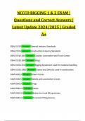 NCCCO RIGGING 1 & 2 EXAM | Questions and Correct Answers | Latest Update 2024/2025 | Graded A+