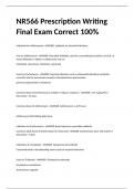 NR566 Prescription Writing Final Exam Correct 100%