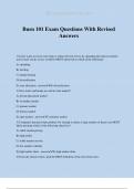 Busn 101 Exam Questions With Revised Answers