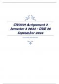 CIV3701 Assignment 2 Semester 2 2024 - DUE 26 September 2024