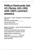 PHRca Flashcards Set -3 (Terms 101-150) with 100- corerect answers