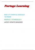 BIOD 171 EXAM ALL MODULES TESTBANK (MODULE 1 TO MODULE 6) LATEST UPDATE 2024/2025- Portage Learning