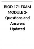 BIOD 171 EXAM MODULE 2- Questions and Answers Updated 2024/2025- Portage Learning