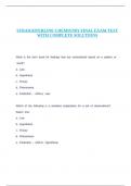 STRAIGHTERLINE CHEMISTRY FINAL EXAM TEST WITH COMPLETE SOLUTIONS