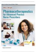 TEST BANK   PHARMACOTHERAPEUTICS FOR ADVANCED PRACTICE NURSE PRESCRIBERS, 6TH EDITION |ALL CHAPTERS COVERED 2024-2025 | GRADED A+