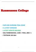 NUR 2356 (NUR2356) FINAL EXAM 2 LATEST VERSIONS LATEST UPDATE 2024/2025 MULTIDIMENSIONAL CARE 1 FINAL (MDC 1) TESTBANK 200 Q&A-Rasmussen College 