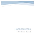 Hoor- en werkcolleges - Module C (minor Fysiotherapie & Kinderen)