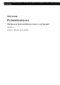 TEST BANK PATHOPHYSIOLOGY THE BIOLOGIC BASIS FOR DISEASE IN ADULTS AND CHILDREN 8th Edition Kathryn L. McCance, Sue E. Huether (ALL CHAPTERS COVERED)