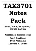 TAX3701 2021 EXAM & NOTES PACKS