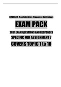 ECS2603 - South African Economic Indicators (ECS2603) EXAM PACK YEAR 2021 SPECIFIC FOR ASSIGNMENT 7