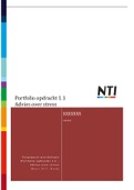 Portfolio-opdracht 1.1 Advies over stress  | Beoordeeld met 8,7! | Module 1850 |  NTI Toegepaste Psychologie