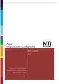 Paper Diagnostische Vaardigheden | Beoordeeld met 9,3 | Module 1712 | NTI Toegepaste Psychologie