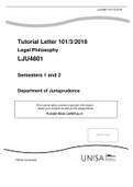 et3/2Summary  LJU4801Tutorial Lter 101/018 Legal Philosophy LJU4801 Semesters 1 and 2