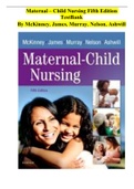 TestBank for Maternal Child Nursing Fifth Edition TestBank By McKinney. James. Murray. Nelson. Ashwill