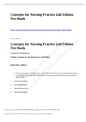 Concepts for Nursing Practice 2nd Edition Giddens Test Bank