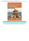 Test Bank - Psychiatric Nursing: Contemporary Practice (6th Edition by Boyd) all chapters; accurate questions and answers that will help students 