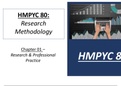 HMPYC 80 - Research Methodology Summary Notes - Chapter 1