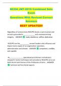 NCOA JNT-201S Combined Sets  Exam  Questions With Revised Correct  Answers   BEST UPDATED!! 