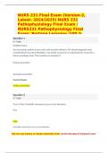 NURS 231 Final Exam (Version-2, Latest- 2024/2025) NURS 231 Pathophysiology Final Exam / NURS231 Pathophysiology Final Exam: Portage Learning |100 % Correct Q & A