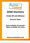 Grade 9 crude oil and alkenes questions