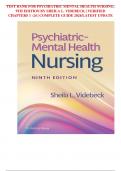 TEST BANK FOR PSYCHIATRIC MENTAL HEALTH NURSING, 9TH EDITION BY SHEILA L. VIDEBECK | VERIFIED CHAPTERS 1 - 24 | COMPLETE GUIDE 2024/LATEST UPDATE