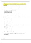 MEDICAL SURGICAL NURSING General care MCQs WITH ANSWER 2024/2025